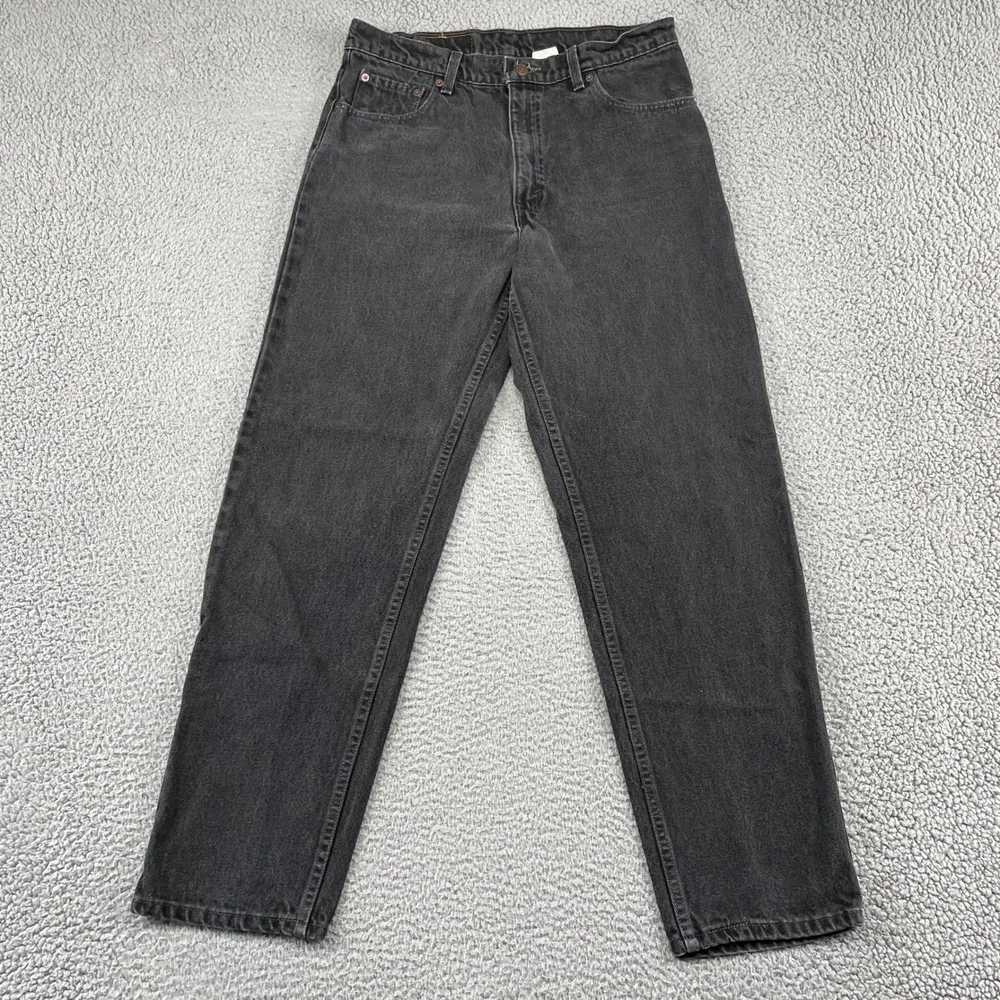 Levi's 550 Jeans Mens 36x32 Black Relaxed Fit Tapered Leg Made in USA Vintage